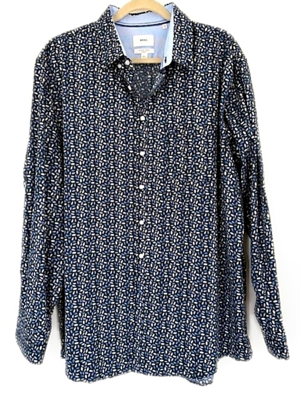 Brax Feel Good Men’s Shirt Hi-flex easy care button down modern fit size XXL